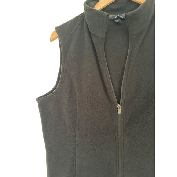 Land's End polartec fleece vest black size XL/P 18 - Picture 2 of 7